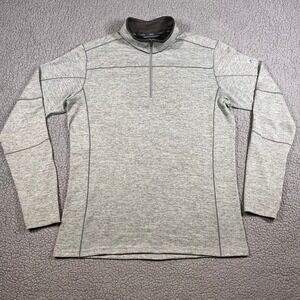 Kuhl Revel 1/4 Zip Pullover Mens Large Gray Heather Performance Sweater 3112
